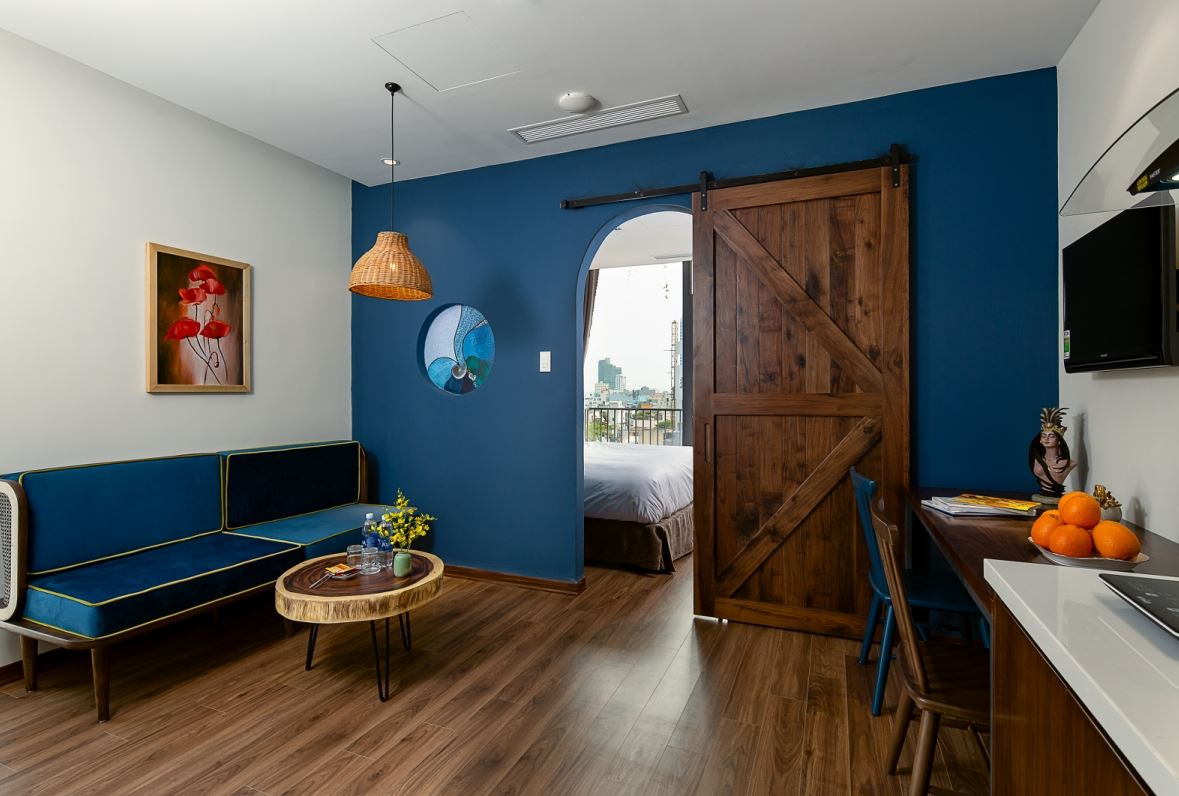 Blue 1 Bedroom  Apartment